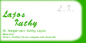 lajos kuthy business card